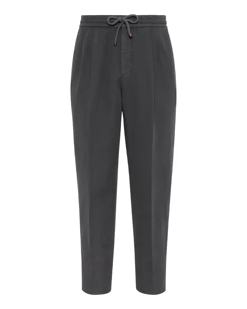 Brunello Cucinelli Bundfaltenhose mit Kordelzug - Grau Grau