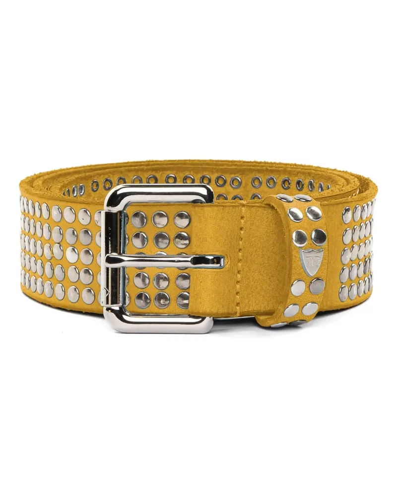 HTC Hollywood Trading Company studded belt - Gelb Gelb