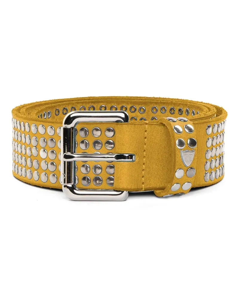 HTC Hollywood Trading Company studded belt - Gelb Gelb