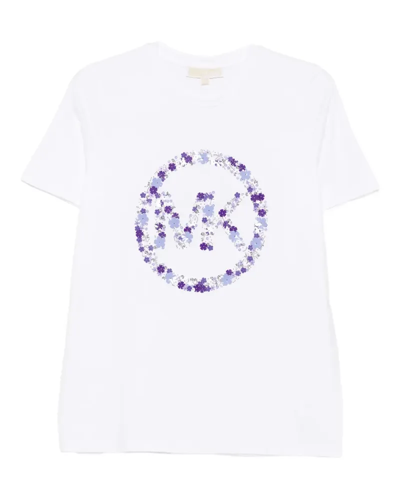 Michael Kors T-Shirt mit Pailletten - Weiß Weiß