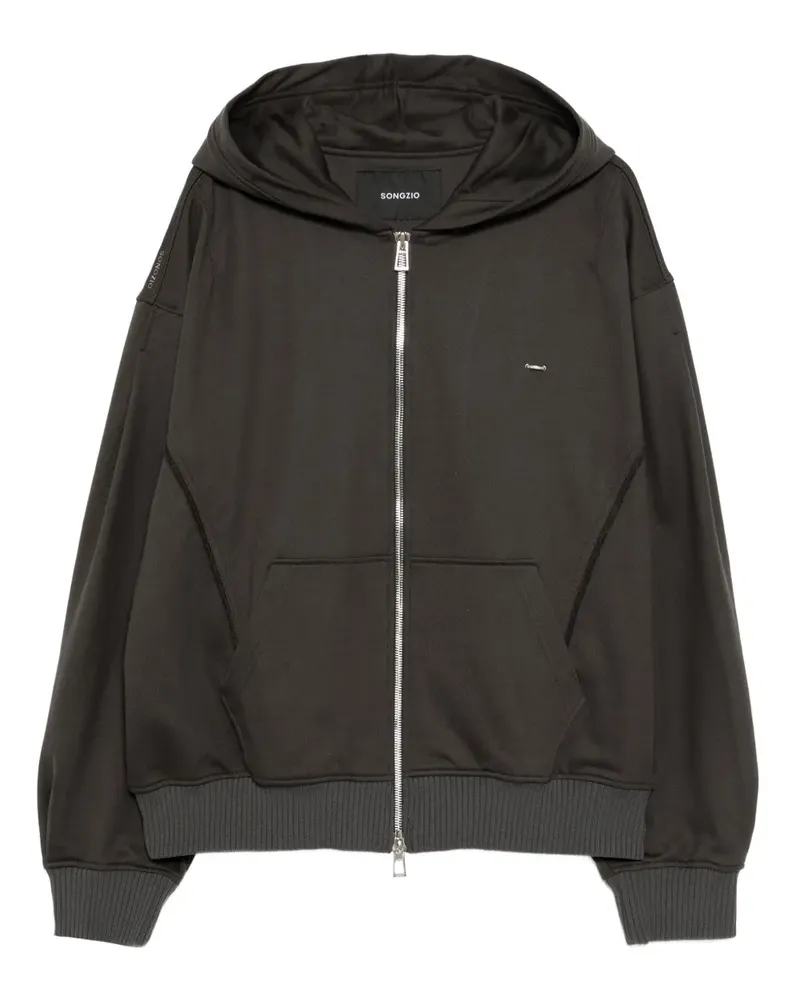 SONGZIO Hoodie mit Stickerei - Grau Grau