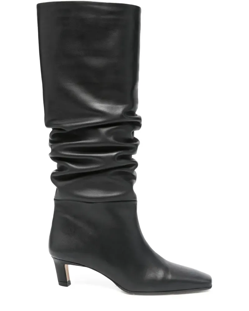 Alohas Kalila Stiefel aus Kalbsleder 50mm - Schwarz Schwarz