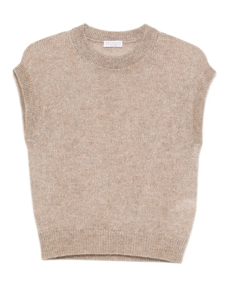 Brunello Cucinelli crew-neck vest - Nude Nude