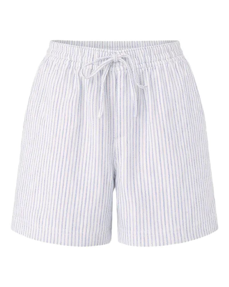Officine Generale drawstring striped shorts - Weiß Weiß