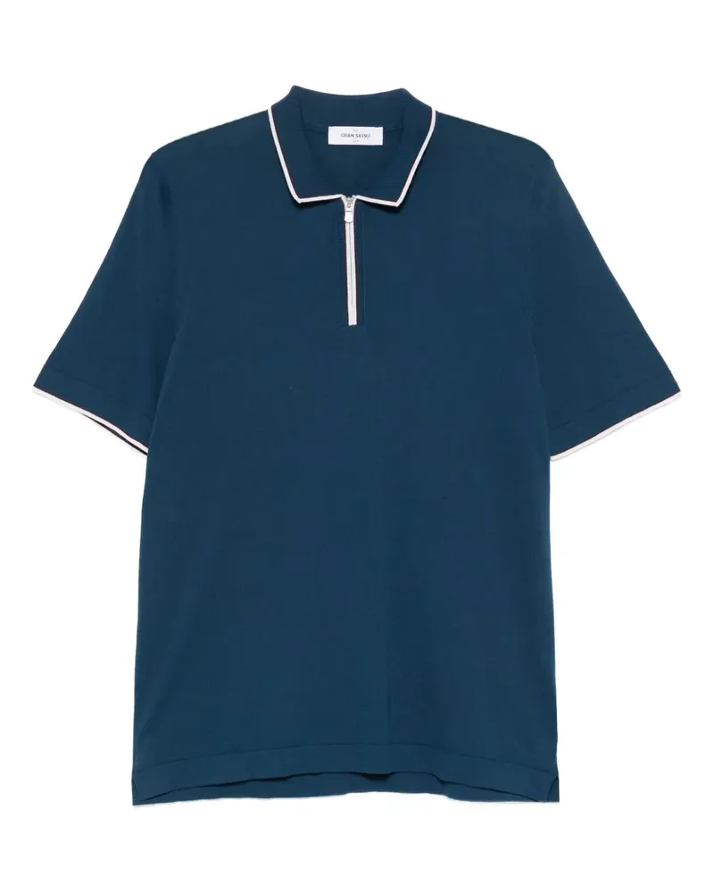 Gran Sasso Poloshirt mit Reißverschlusskragen - Blau Blau