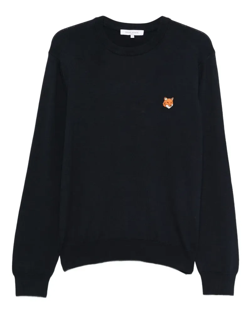 Kitsuné Fox Head Pullover - Schwarz Schwarz