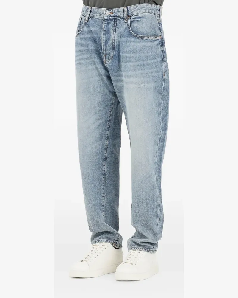 Armani Exchange faded-effect straight-leg jeans - Blau Blau