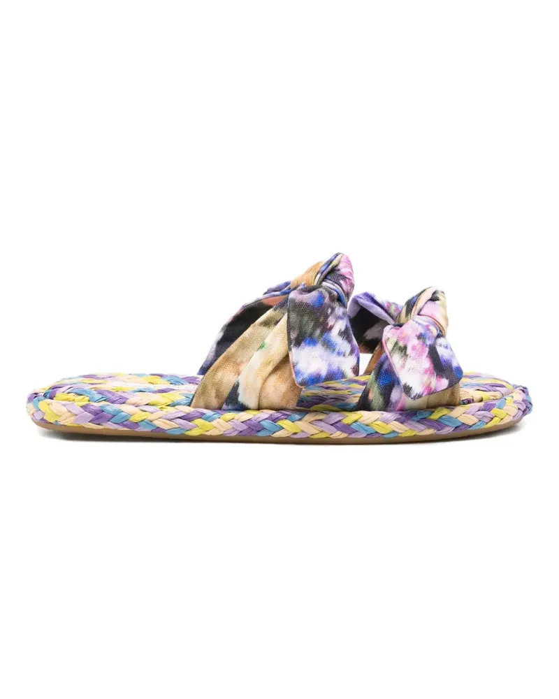 Zimmermann Carousel floral-print knotted sandals - Violett Violett