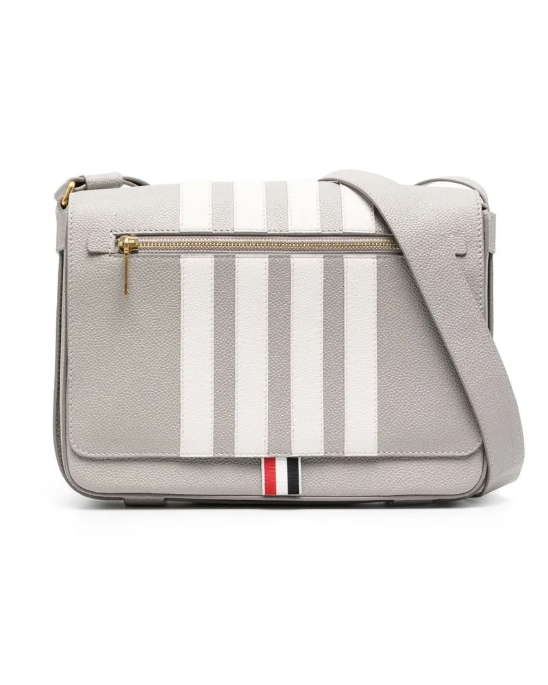 Thom Browne Kuriertasche mit Streifen Grau