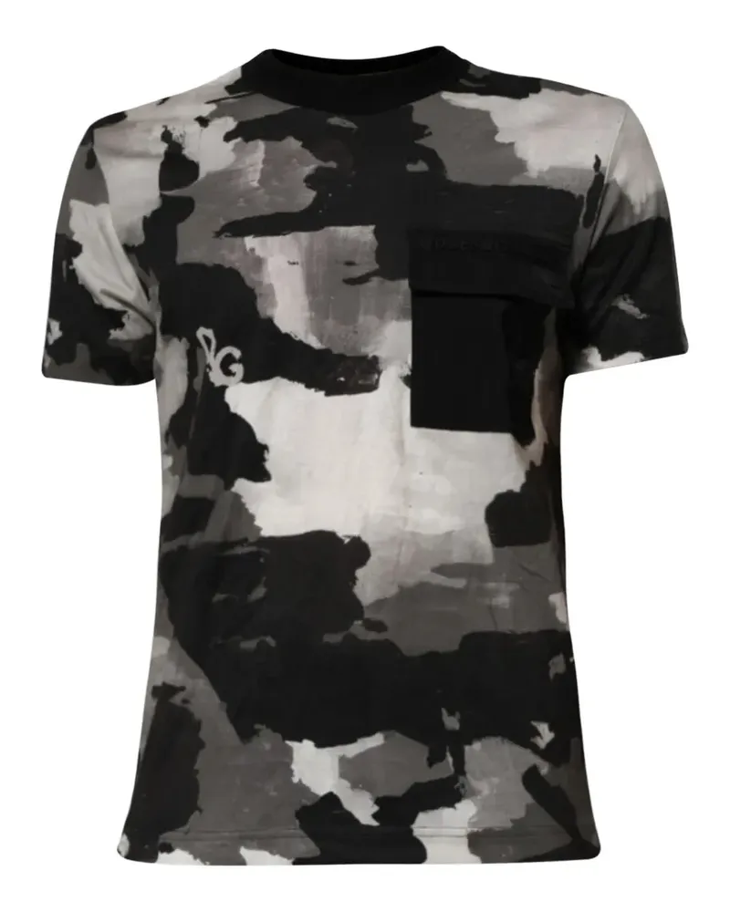 Dolce & Gabbana T-Shirt mit Camouflage-Print - Schwarz Schwarz