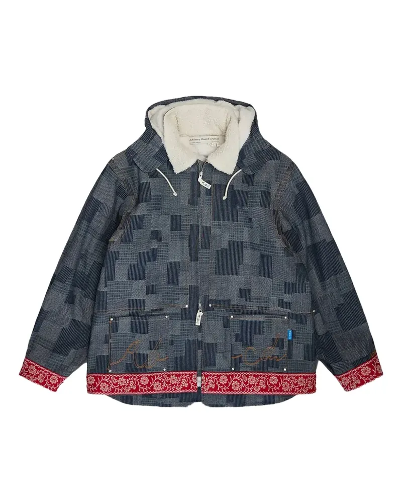Abc. Jeansjacke im Patchwork-Look mit Kristallnieten - Blau Blau