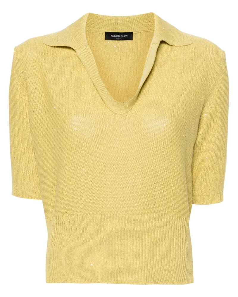 Fabiana Filippi Pullover mit Pailletten - Grün Grün