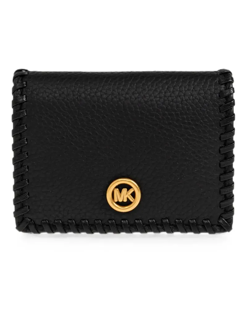 Michael Kors Kartenetui mit Ziernähten und Logo-Schild - Schwarz Schwarz