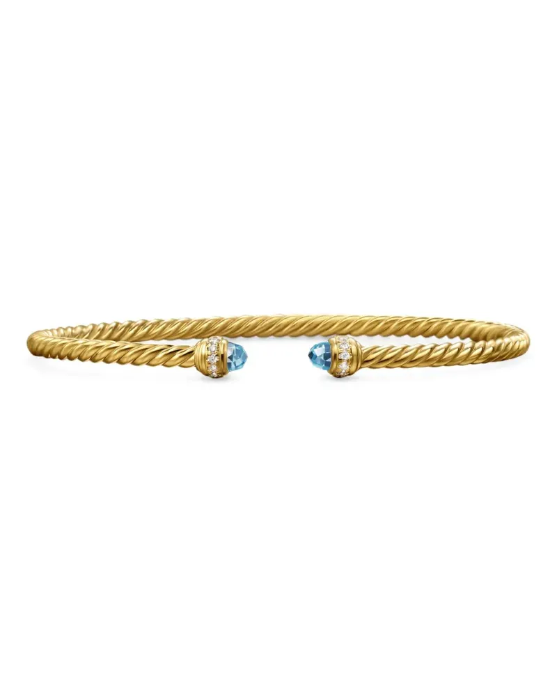 David Yurman 18kt Classic Cablespira Gelbgoldarmband mit Diamant 3mm Gold