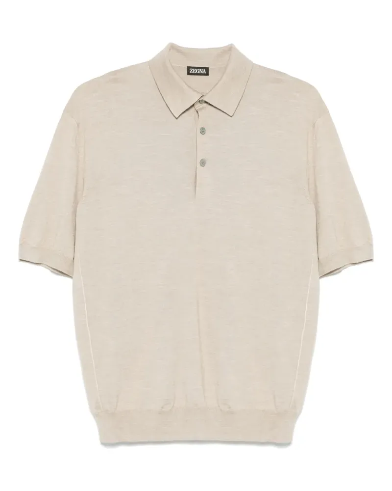Ermenegildo Zegna Fein gestricktes Poloshirt - Nude Nude