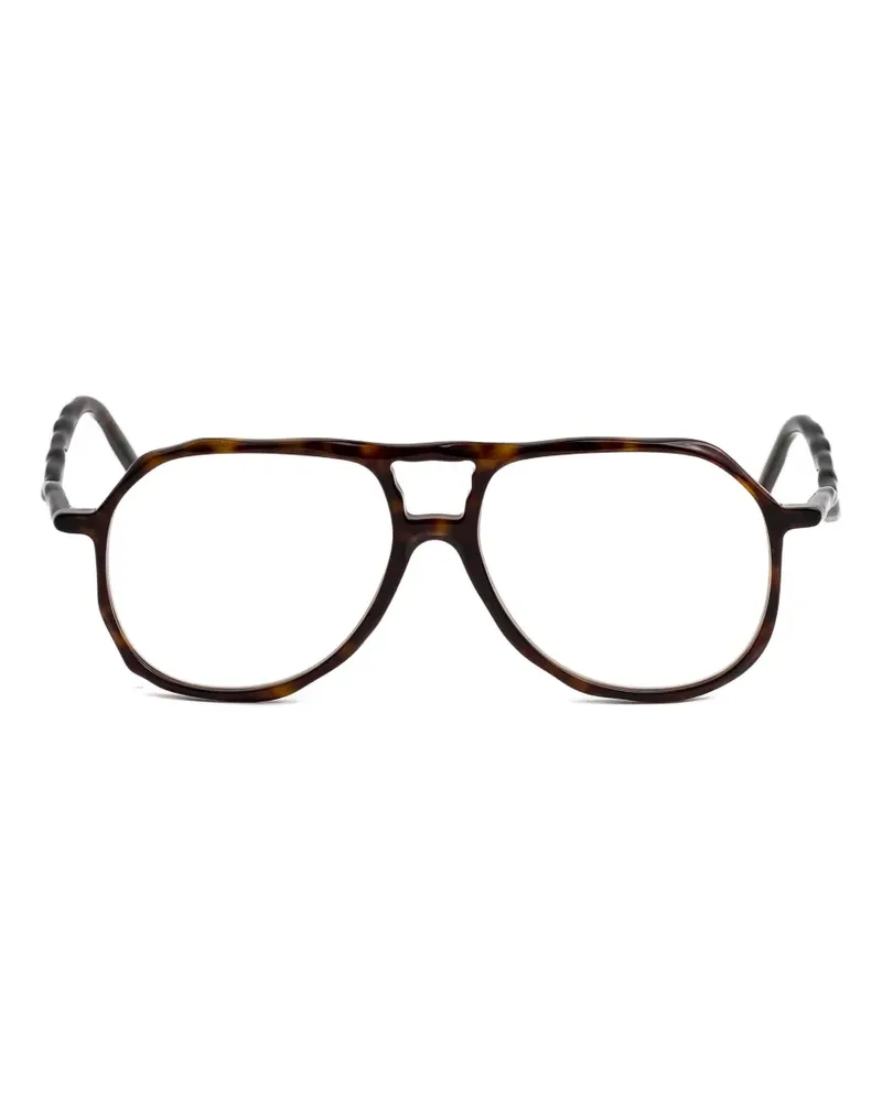 KUBORAUM L10 pilot-frame glasses - Braun Braun