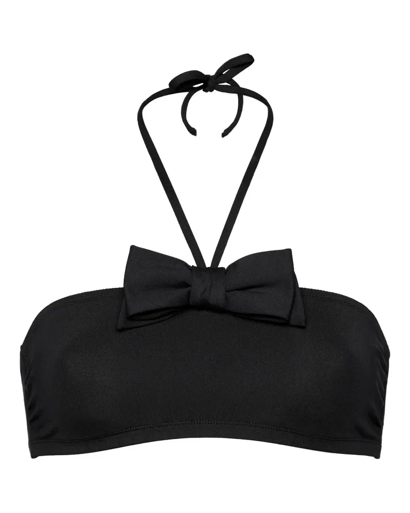 Eres Bandeau-Bikinioberteil aus Satin - Schwarz Schwarz