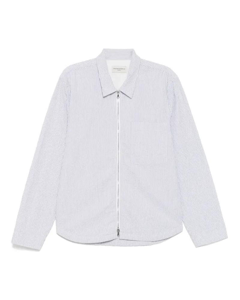 Officine Generale Malo Seersucker-Jacke - Weiß Weiß