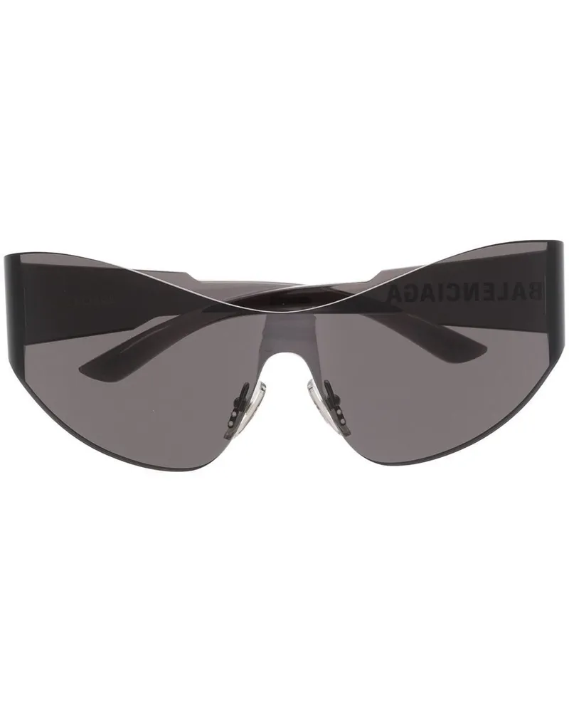 Balenciaga Transparente Sonnenbrille - Schwarz Schwarz