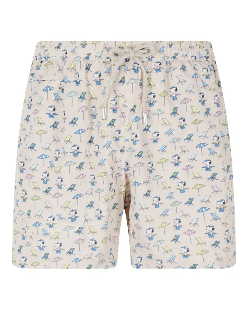 MC2 Saint Barth Lighting Micro Snoopy-print drawstring swim shorts - Nude Nude