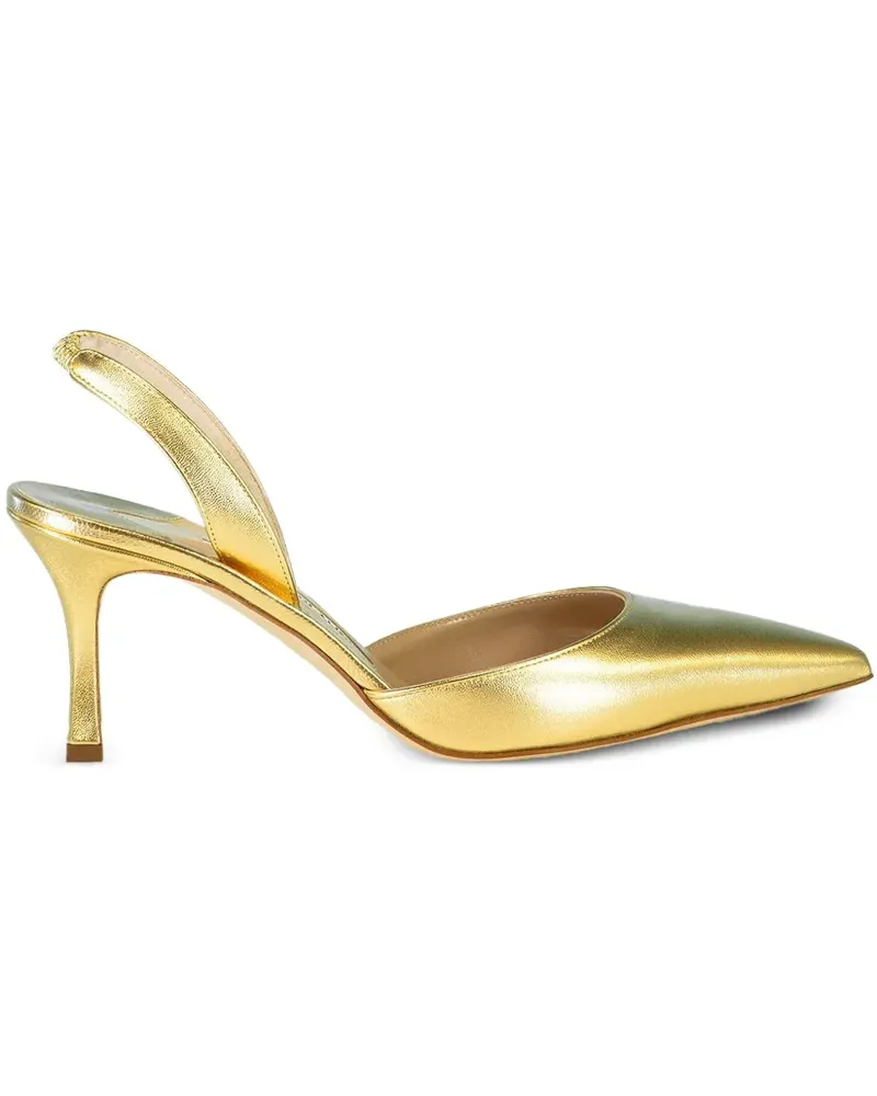 Manolo Blahnik 70mm Carolyne pumps - Gold Gold