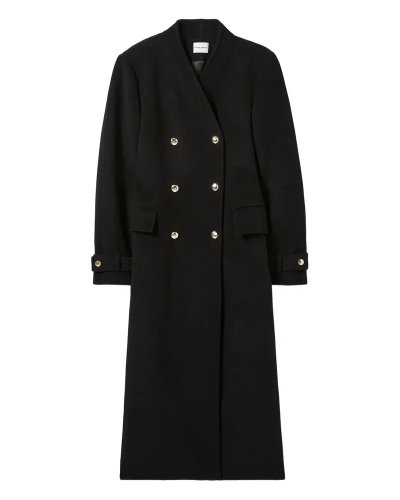 Claudie Pierlot Doppelreihiger Mantel mit Gürtel - Schwarz Schwarz