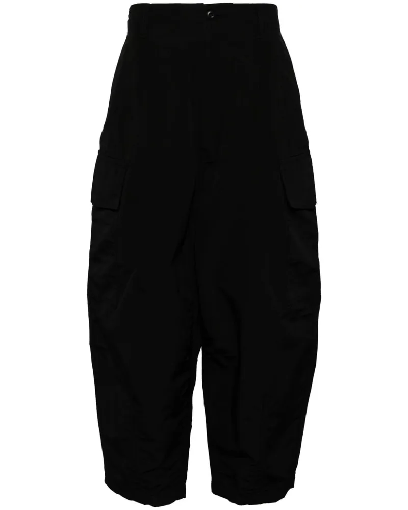Comme des Garçons Cargohose mit weitem Bein - Schwarz Schwarz