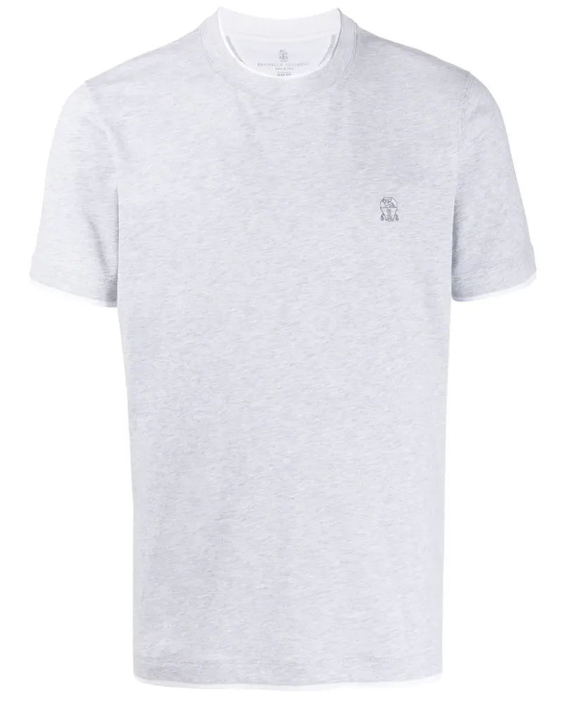 Brunello Cucinelli Jersey-T-Shirt - Grau Grau