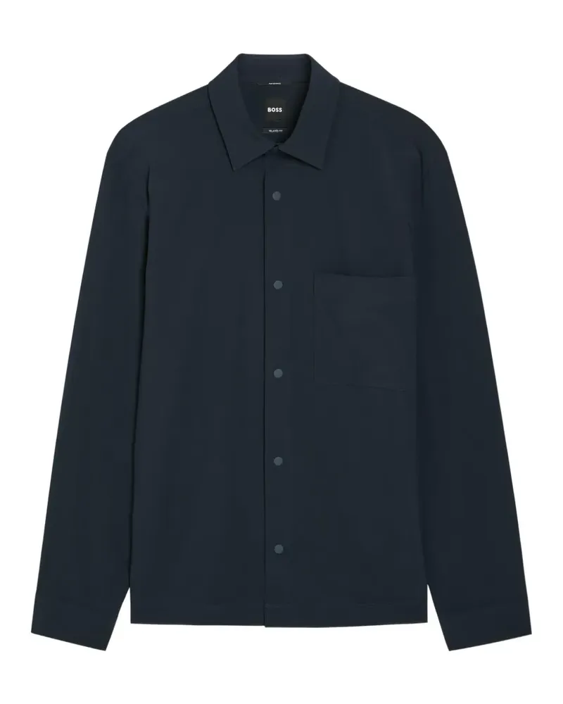 HUGO BOSS Hemd mit aufgesetzter Tasche - Blau Blau