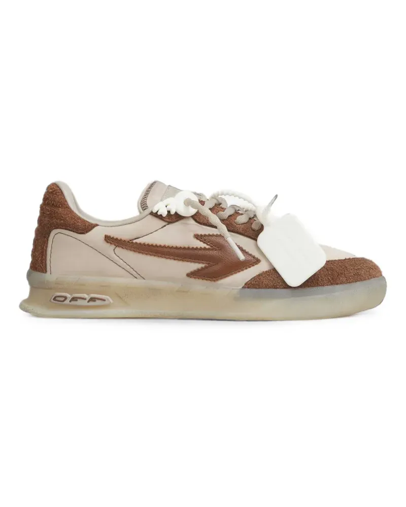 OFF-WHITE Arrows-patch panelled sneakers - Nude Nude