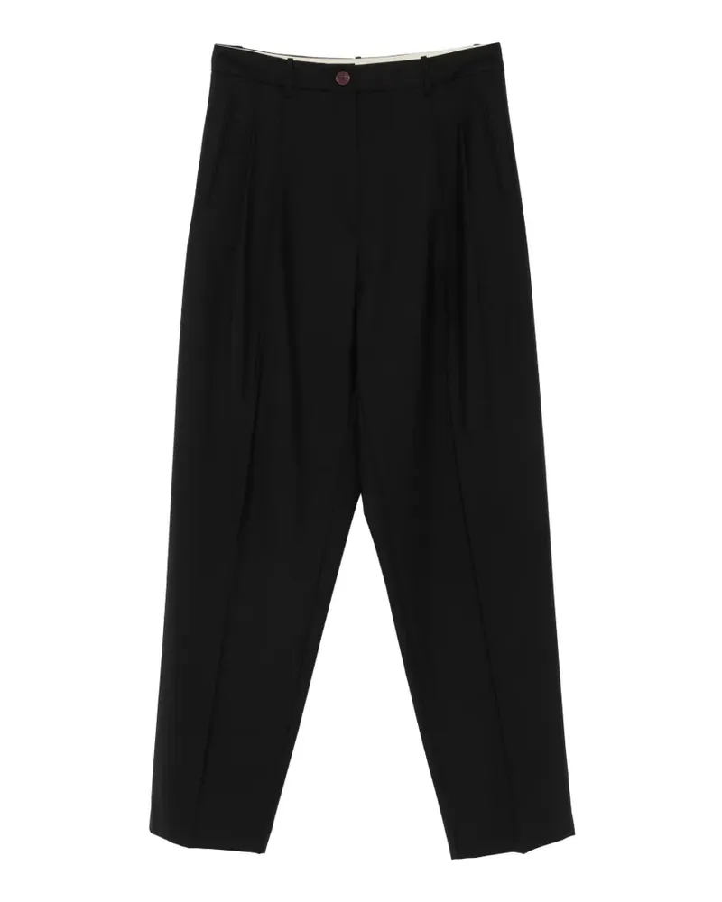 ALYSI Klassische Bundfaltenhose - Schwarz Schwarz