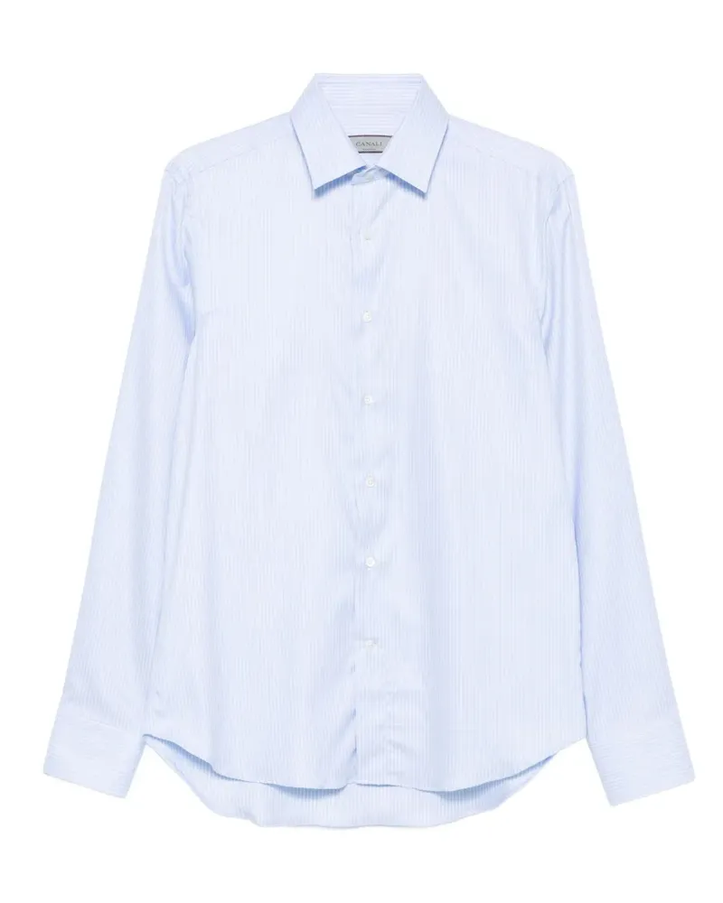Canali Hemd mit Nadelstreifen - Blau Blau