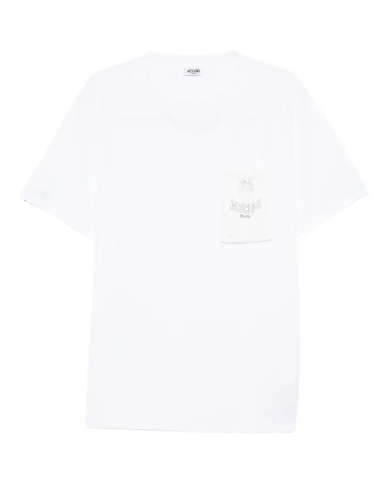 Moschino lace-up pocket T-shirt - Weiß Weiß