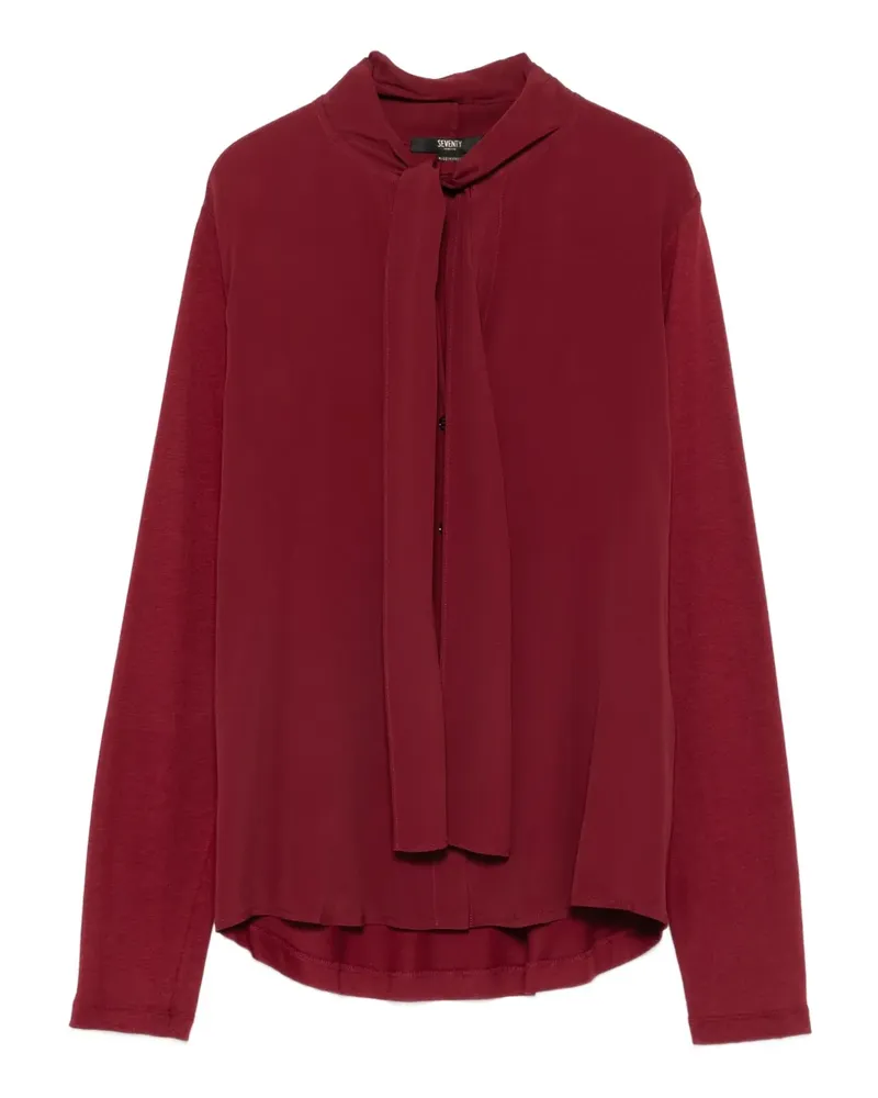 Seventy Hemd mit Schleifenkragen - Rot Rot