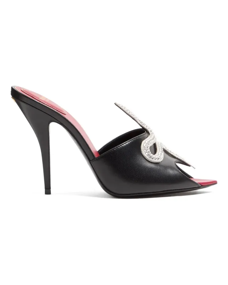 Valentino Garavani Coeur Vipère Pantoletten - Schwarz Schwarz