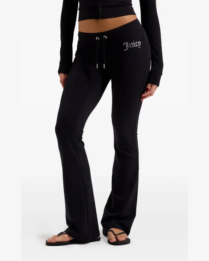 Juicy Couture Tief sitzende Jogginghose mit Diamanté-Logo - Schwarz Schwarz