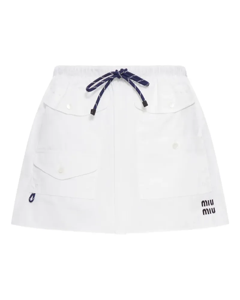 Miu Miu elasticated pocket skirt - Weiß Weiß
