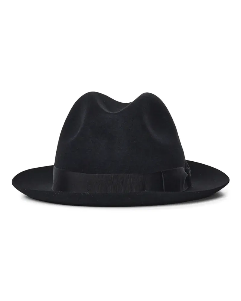 Borsalino Damiano Fedora mit Ripsband - Schwarz Schwarz