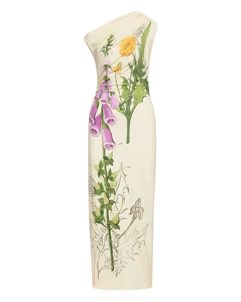 Oscar de la Renta Foxglove Sketch Jerseykleid - Weiß Weiß