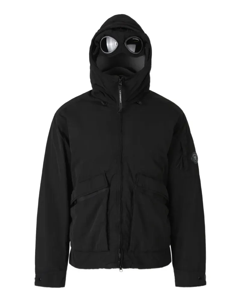 C.P. Company Wattierte Chrome-R Goggle Jacke - Schwarz Schwarz