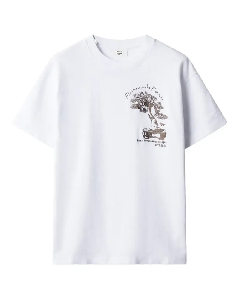 Kitsuné Parcs of Paris graphic-print cotton t-shirt - Weiß Weiß