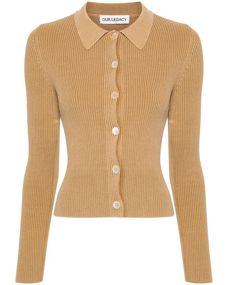 Our Legacy Gerippter Mazzy Cardigan Nude