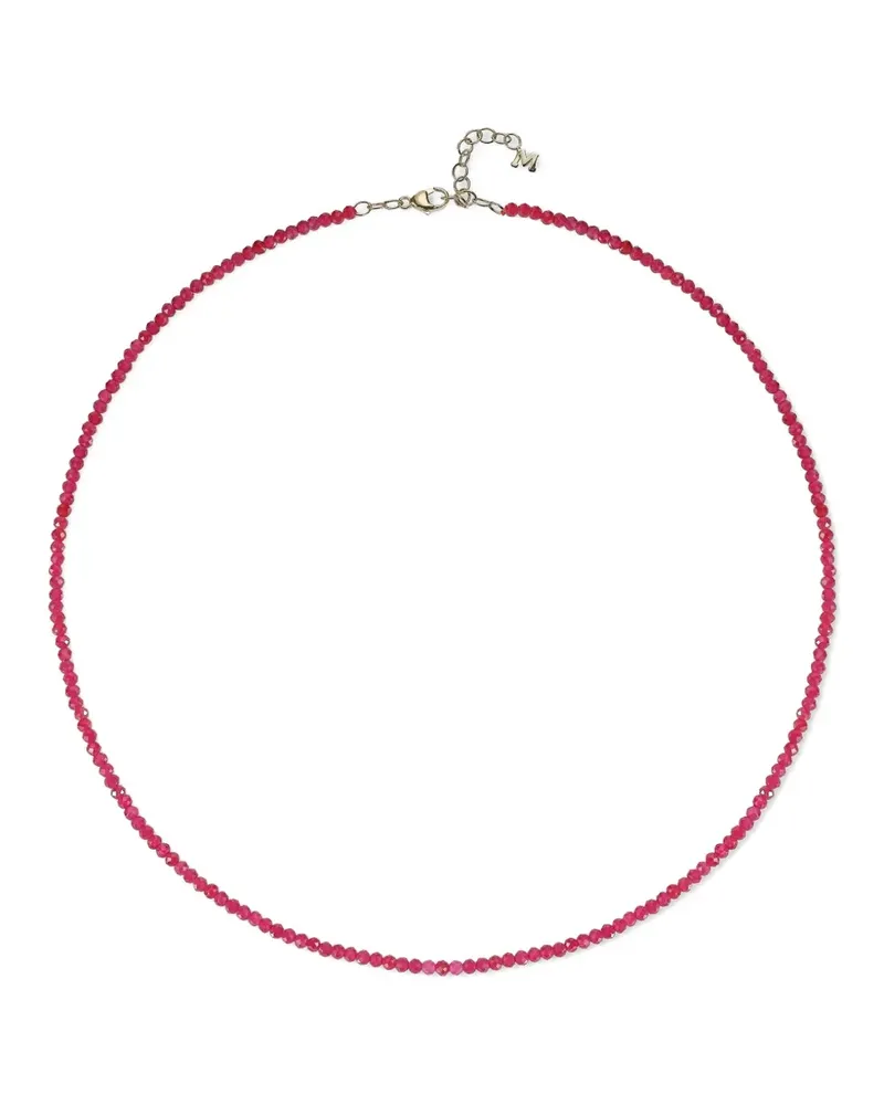 MATEO 14kt Gelbgoldhalskette mit Rubin - Rot Rot