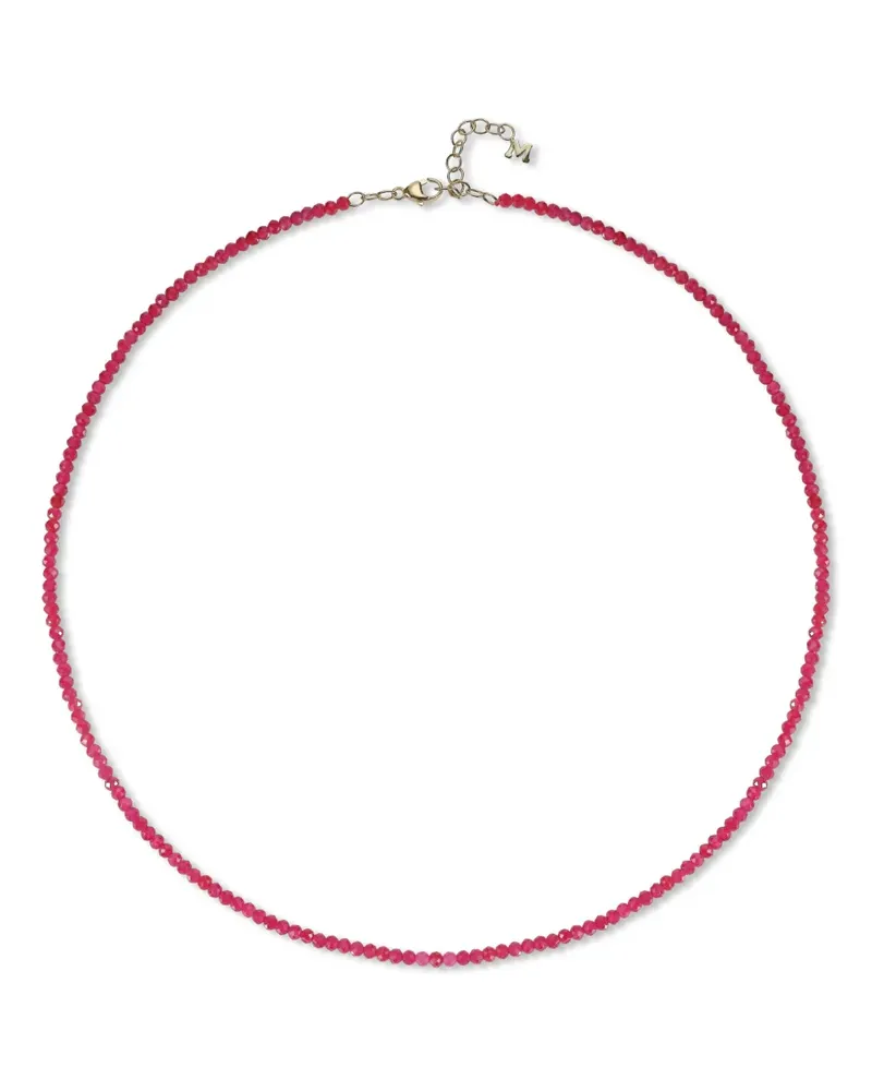 MATEO 14kt Gelbgoldhalskette mit Rubin - Rot Rot