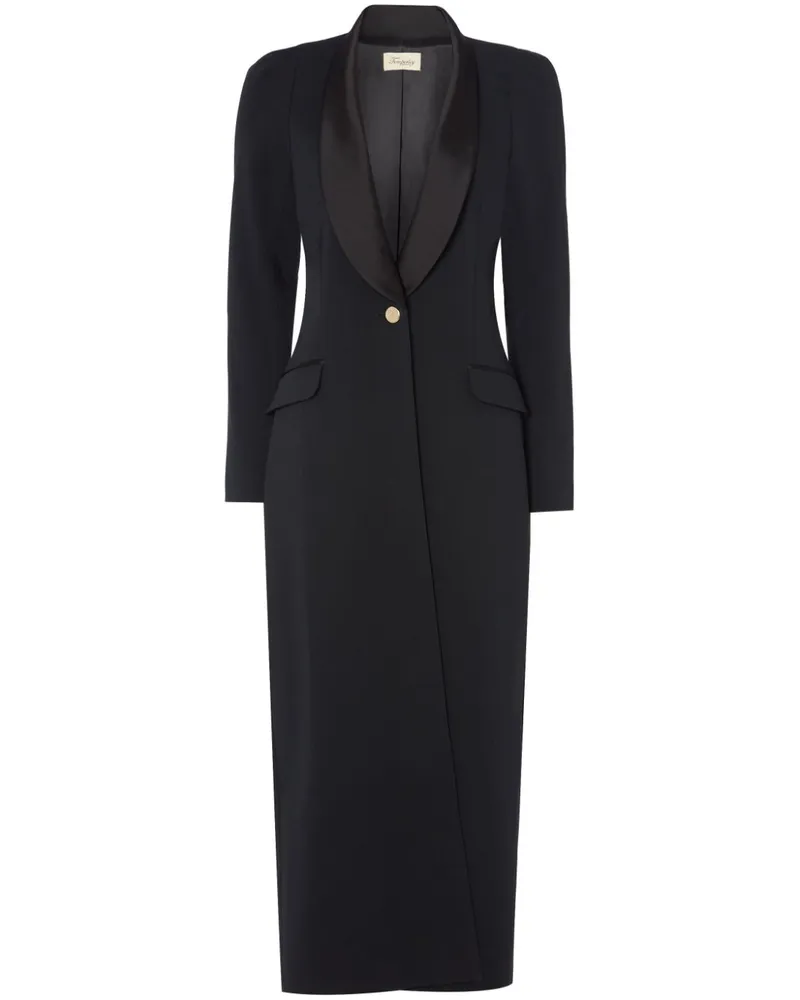 Temperley London Einreihiger 'Enzo' Mantel - Schwarz Schwarz