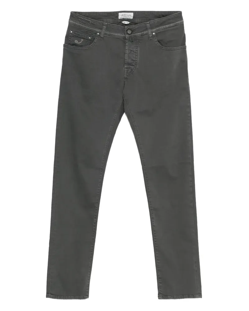 Jacob Cohën Hose mit Logo-Stickerei - Grau Grau