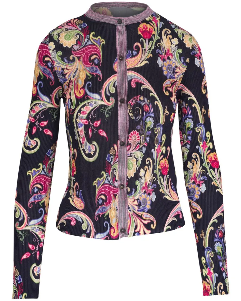 Etro Gerippter Cardigan - Blau Blau