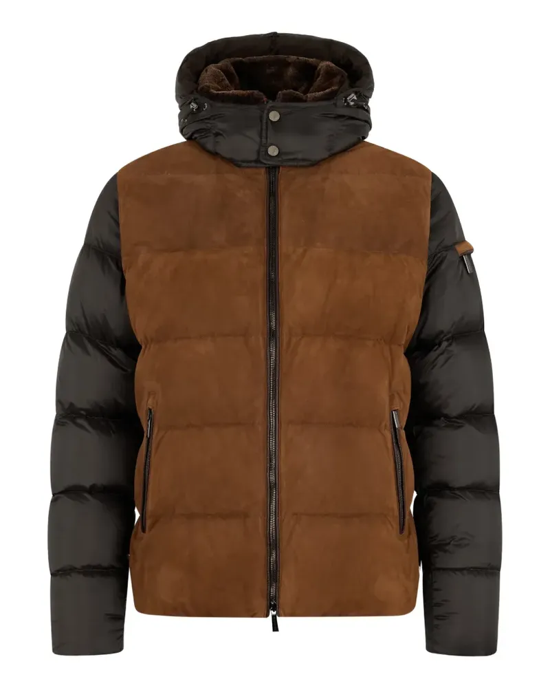 MOORER Jacke mit Kapuze - Braun Braun