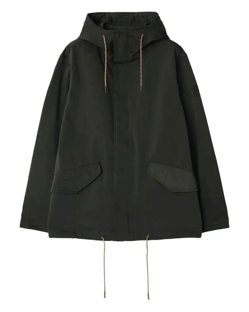 Burberry Parka mit Logo-Patch - Grün Grün