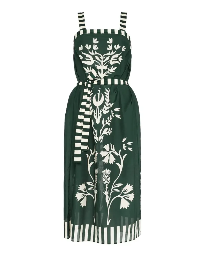 Eres Lakshya Midikleid mit Blumen-Print - Grün Grün
